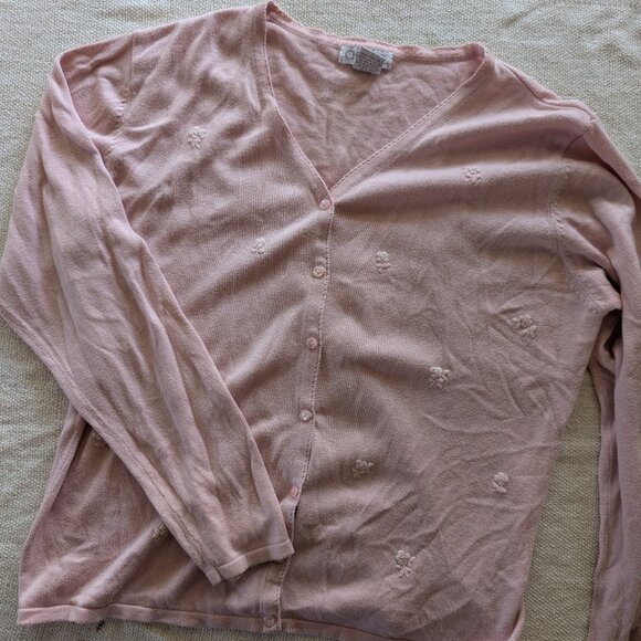 Cherokee Vintage Floral Embroidered Cardigan - Picture 2 of 3